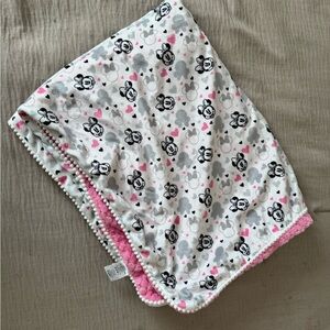 Kids' Cartoon Print Blanket - Pink and Gray